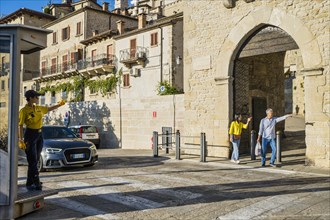 Traffic policewoman at Porta San Francesco