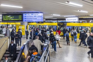 Public transport with many passengers and commuters