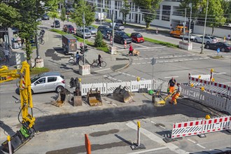 Road construction work