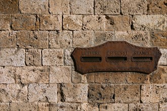 Historic letterbox in San Gimignano