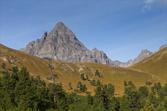 Mount Piz Plavna Dadaint at Val Minger