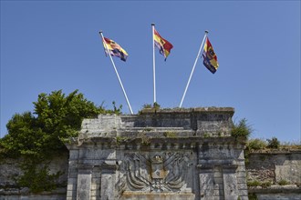 Flags at the citadel of Chateau-d'Oleron