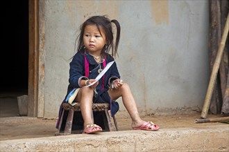 Close up portrait of young Lao girl of the Khmu