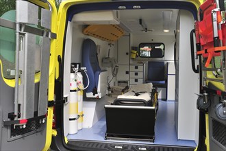 Interior of military ambulance of the Belgian Medical Component