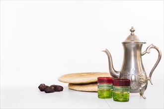 Ramadan concept with arab food tea