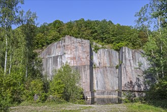Abandoned red marble quarry Carriere de Beauchateau at Senzeilles