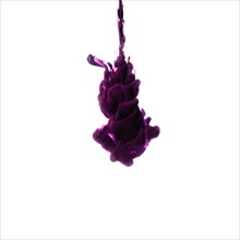 Purple falling drop water