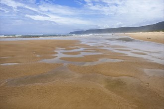 Nature's Valley sandy beach along Indian Ocean in the Tsitsikamma Section of the Garden Route National Park