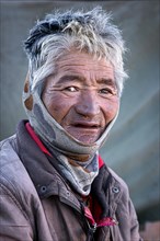 Portrait of elderly Changpa nomad