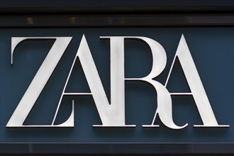 Zara the logo of a spanish fashion chain