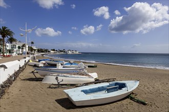 Boats on the beach of Playa Honda