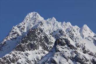 Mountain peak of Sorvestre Langstrandtinden