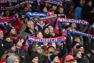 Fans of 1. FC Heidenheim 1846 with scarves