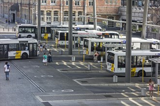Buses at bus station of the Gent-Sint-Pieters