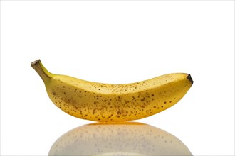Banana against white background