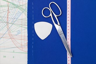 Top view scissors tailoring meter