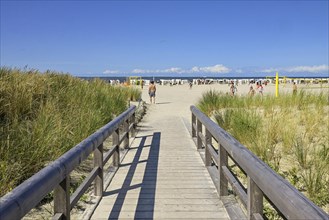 Boardwalk to the sandy beach of Norddeich