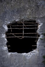 Hole in a concrete wall