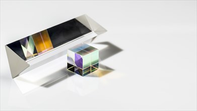 Cubic transparent prism lights