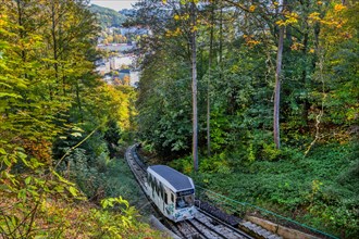 Funicular railway to Diana Hill in autumn