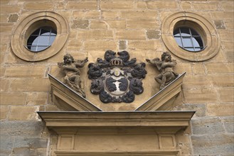 Coat of arms of the von Egloffstein family above the entrance portal of St Luke's Church