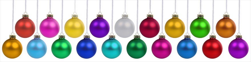 Christmas Christmas baubles banner advent colours baubles decoration hanging cut-out isolated cut-out in Stuttgart