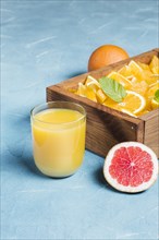 Fresh orange juice fruit slices