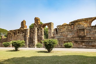 Monuments and buildings in the Qutub Minar complex in Delhi