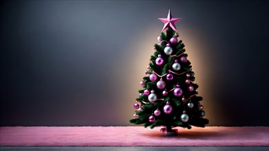 Modern decorated Christmas tree