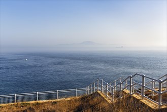 View from Europa Point viewing platform in the haze