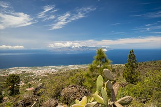 Panorama from Mirador de Chirche over Guia de Isora and Playa de San Juan to the west coast