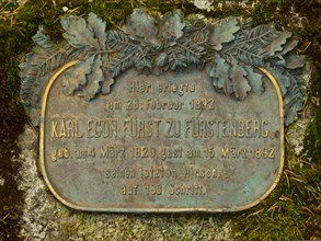 Fuerstenberg memorial plaque