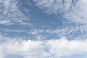 Fluffy clouds sky
