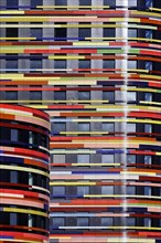 Colourful facade on an office building