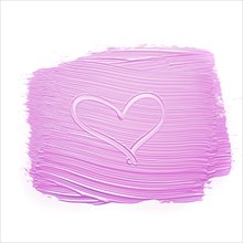 Heart pink smudged paint