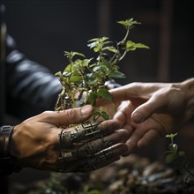 Young plants are bred and planted with the help of Ki