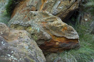 Reddish rock of limonite