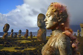 Esoteric statue on Easter Island