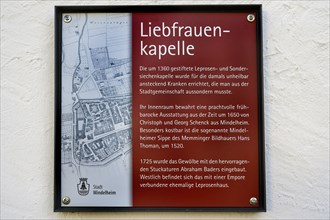 Information board at the Liebfrauenkapelle
