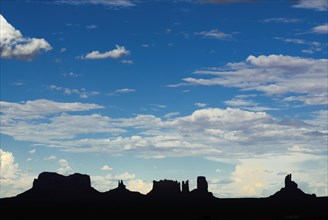 Silhouette of Monument Valley
