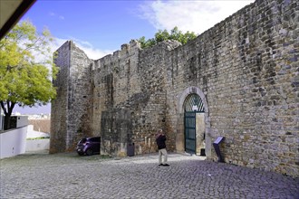 View of the historic castle and castle church in Tavira