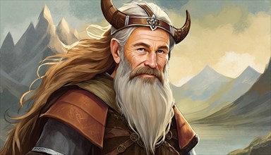 Portrait of an old Viking