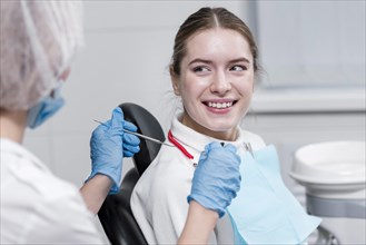 Front view adult female dentist