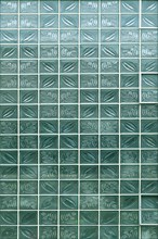 Glass bricks from the 1950s on a house wall