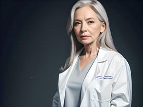Older female doctor without stethoscope