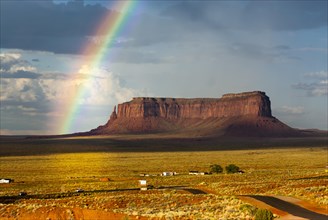 Rainbow at Monument Valley