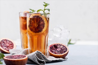 Aromatic fruit ice tea table