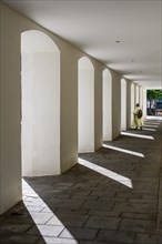 Colonnade with shadows