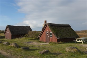 Fishermen's cottages on the former shipping channel to Ringkobingfjord
