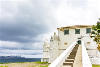 Old fort of Mont Serrat in Salvador in Bahia with the city in the background